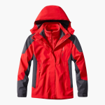 Men’s Hooded Outdoor Jacket with Zipper and Pockets - Image 3