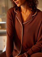 Women's Bamboo Rib-Knit Classic Long Sleeve Pajama Top - Last Chance - Image 22