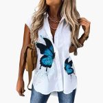 Summer Top for Women with - Butterfly Print Light - Image 5