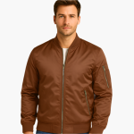 Men's Flight Jacket with Ribbed Collar - Image 8
