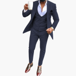 Men's Suit Set with Vest and Breathable Blazer - Image 7