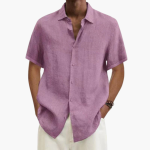 Men's Casual Shirt - Short Sleeve with Button Placket, Summer Style - Image 8
