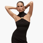 Chic High Neck Halter Top - for Women with Gold Accent - Image 8