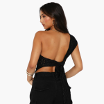 Lace One Shoulder Top for Women – Asymmetrical Trend Look - Image 8