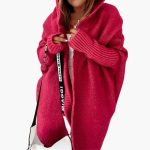 Women’s Knitted Cardigan with Hood and Open Front - Image 12