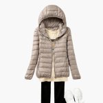 Women’s Down Jacket with Hood and Zipper - Image 7