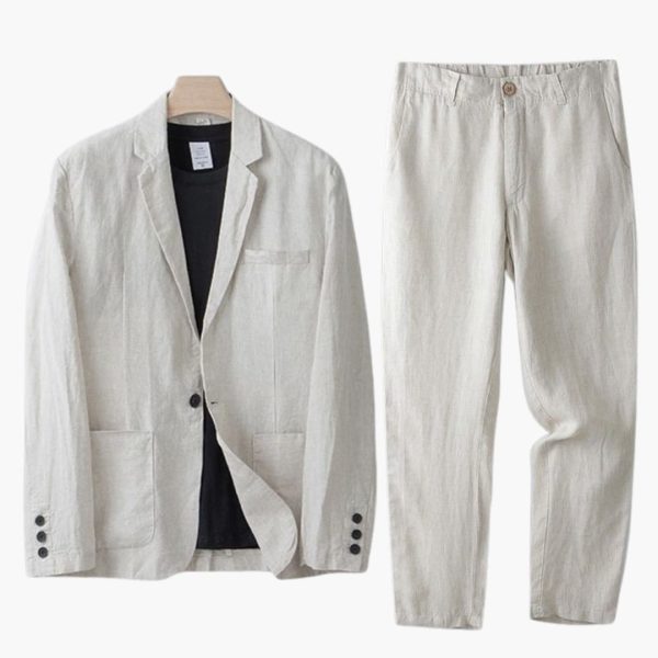 Men's Suit Set with Blazer and Pants for Spring Summer