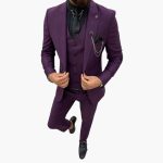 Slim Fit Suit Set - Men's 3-Piece Suit for Evening Wear - Image 6