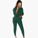 Women's Knitting Set with Long Sleeves and Elastic Waistband - Image 7