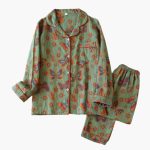 Women's Fleece Pajama Set with Bear Motif and Elastic Waistband - Image 3