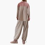 Women's Pajama Set with Button Top and Elastic Pants - Image 3
