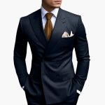 Men's Suit with Notched Lapel and Double-Breasted Design - Image 5