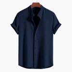 Men's Shirt with Stand Collar - Slim Fit, Elegant & Modern - Image 9