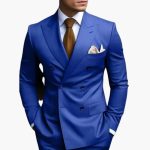 Two-Piece Men's Suit with Double-Breasted Jacket and Peak Lapel - Image 5