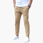 Men's Stretch Pants with Slim Legs and Waistband - Image 10