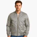 Men's Flight Jacket with Ribbed Collar - Image 9