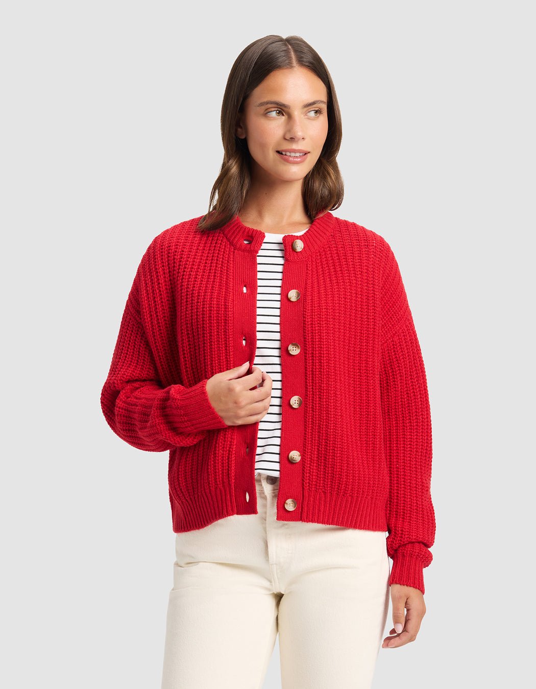 Arden_Cardigan_Crimson_1.jpg Women's Arden Cardigan - Image 1