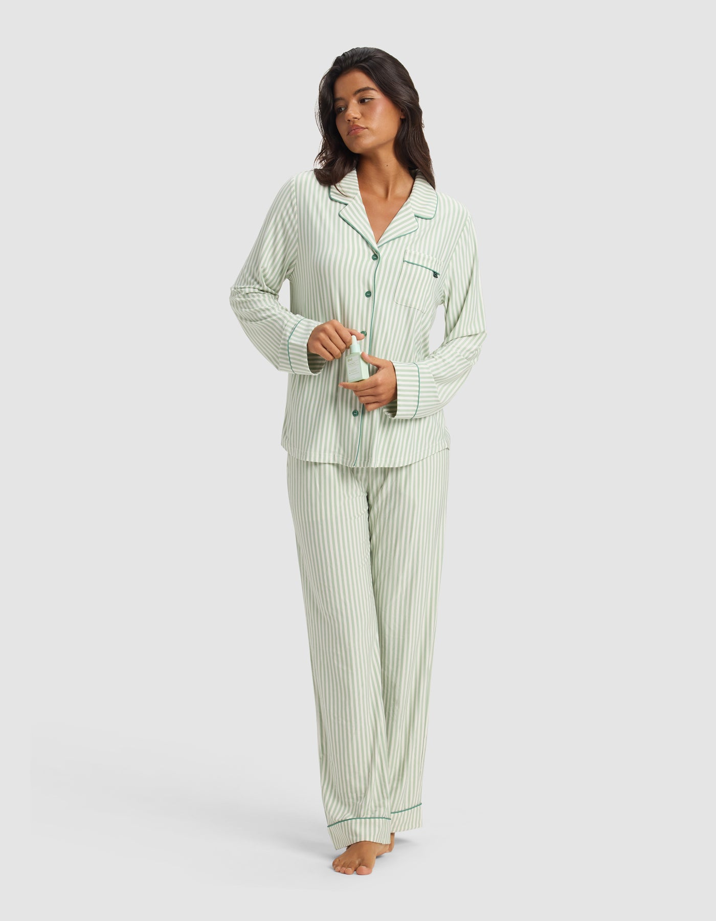 Bamboo-Stretch-Knit-Classic-PJ-LS-Top-Pant-Set_Market-Stripe-in-Julep_4_large_ccc4a659-42aa-4e60-a153-2e7312147ea7.jpg Cozy Earth x Divi: The Limited-Edition Dream Set - Image 1