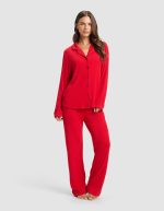 Women's Bamboo Rib-Knit Classic Long Sleeve Pajama Top - Last Chance - Image 8