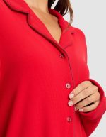 Women's Bamboo Rib-Knit Classic Long Sleeve Pajama Set - Image 10