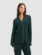 Women's Bamboo Rib-Knit Classic Long Sleeve Pajama Set - Image 22
