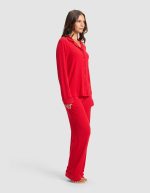Women's Bamboo Rib-Knit Classic Long Sleeve Pajama Set - Image 7