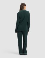 Women's Bamboo Rib-Knit Classic Long Sleeve Pajama Set - Image 21
