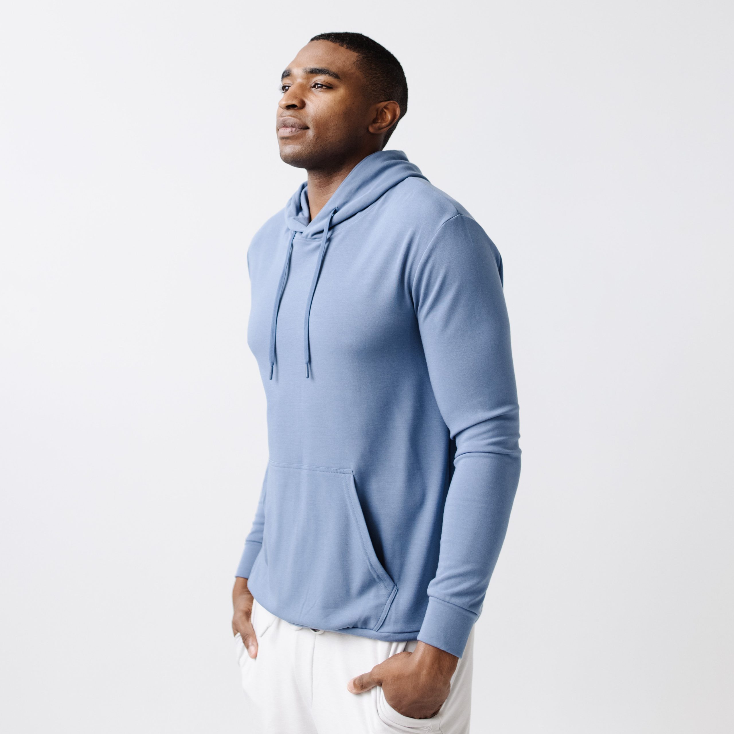 Blue3.jpg Men's Brushed Bamboo Hoodie - Last Chance - Image 1