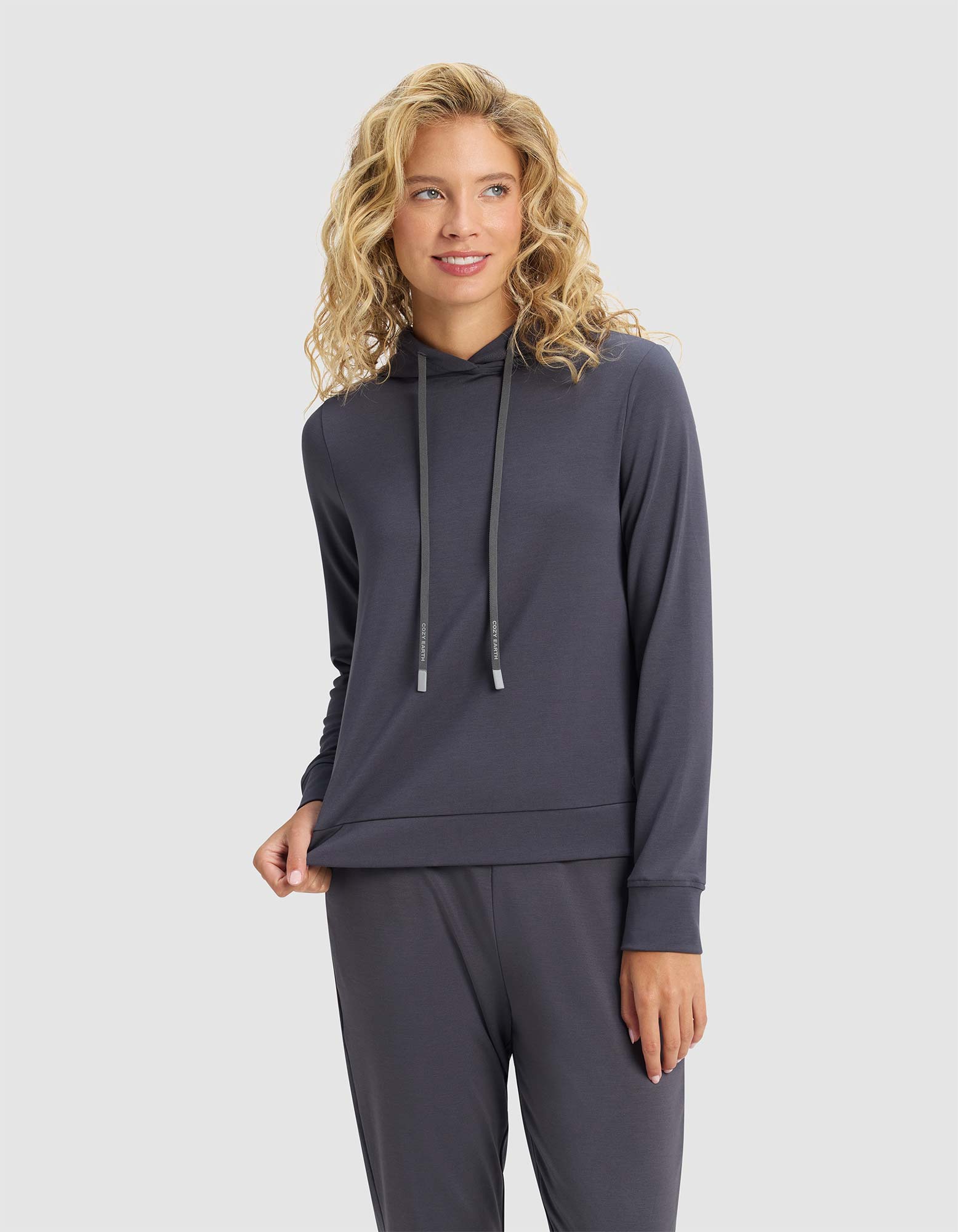 Brushed_Bamboo_Hoodie_Graphite_1.jpg Women's Brushed Bamboo Hoodie - Image 1