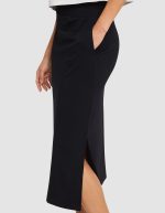 Women's Brushed Bamboo Midi Skirt - Image 10