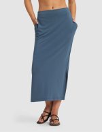 Women's Brushed Bamboo Midi Skirt - Image 11