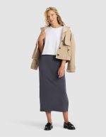 Women's Brushed Bamboo Midi Skirt - Image 19