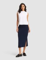 Women's Brushed Bamboo Midi Skirt - Image 4
