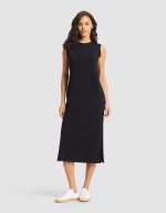 Women's Brushed Bamboo Sleeveless Midi Dress