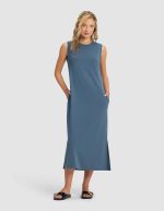Women's Brushed Bamboo Sleeveless Midi Dress - Image 10