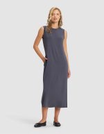 Women's Brushed Bamboo Sleeveless Midi Dress - Image 22