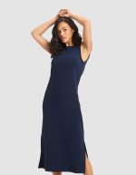 Women's Brushed Bamboo Sleeveless Midi Dress - Image 19