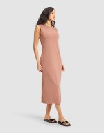 Women's Brushed Bamboo Sleeveless Midi Dress - Image 4