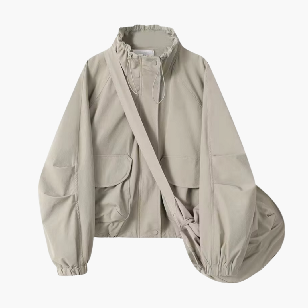 Copy_of_Mahadi_Copy_of_Untitled_Design_13.png Women’s Windbreaker Jacket with Elastic Cuffs and Front Pockets - Image 1