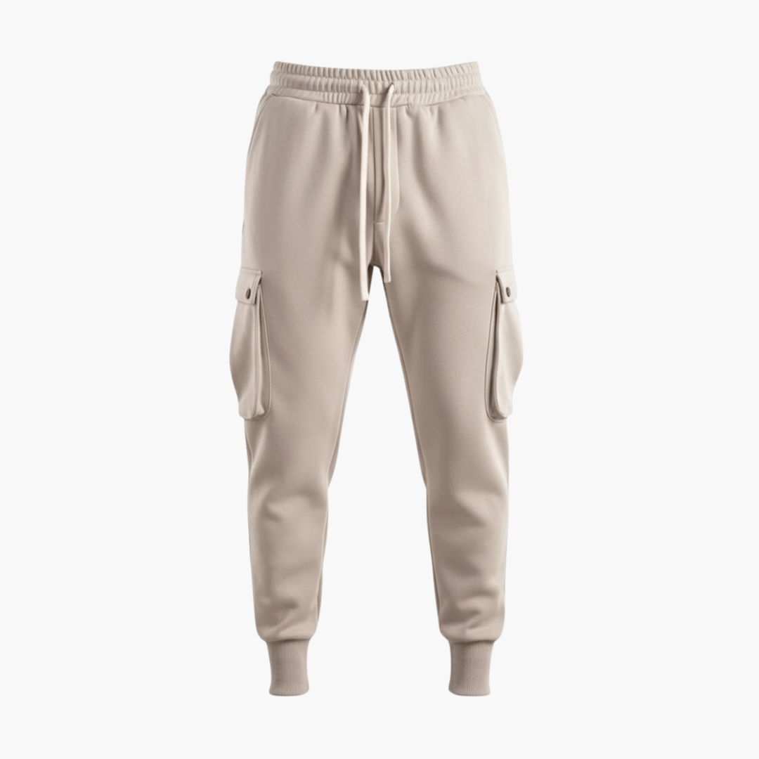 Copy_of_Mahadi_Copy_of_Untitled_Design_15.png Men’s Cargo Joggers with Elastic Waistband and Side Pockets - Image 1