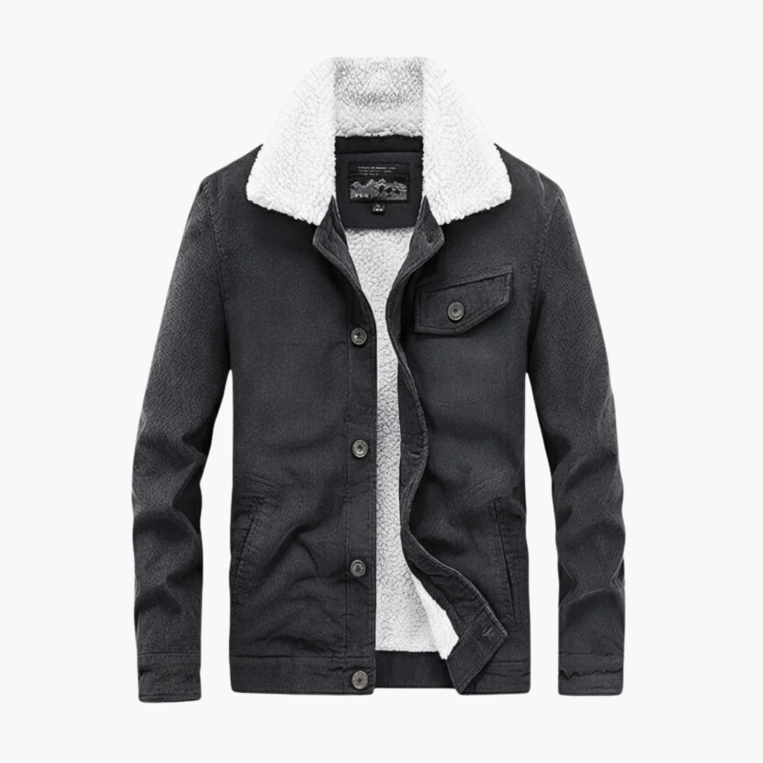Copy_of_Mahadi_Copy_of_Untitled_Design_25.png Men's Corduroy Jacket with Shearling Lining and Button Fastening - Image 1