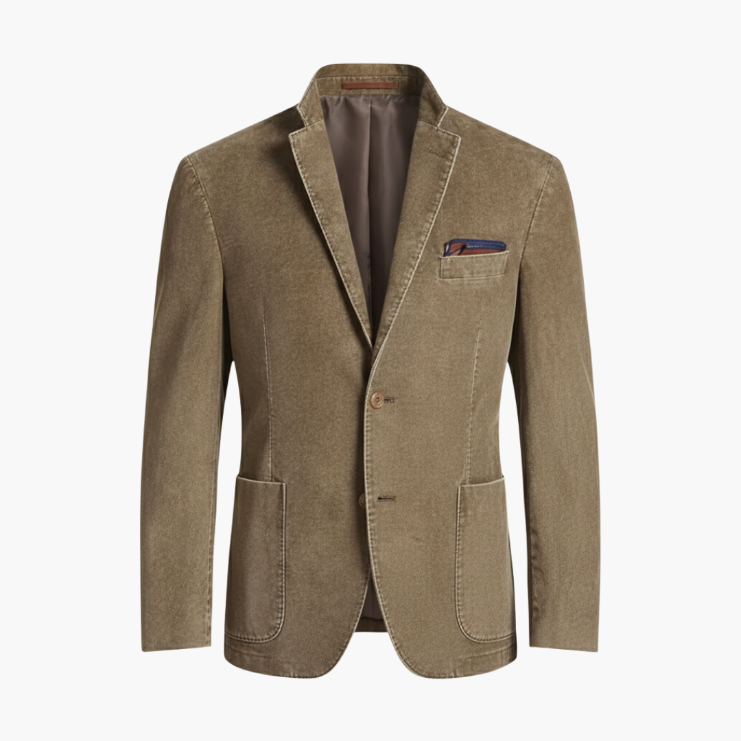 Copy_of_Mahadi_Copy_of_Untitled_Design_28.png Men’s Corduroy Blazer with Notched Lapel - Image 1