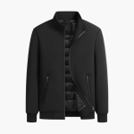 Men’s Padded Jacket with High Collar and Front Zip