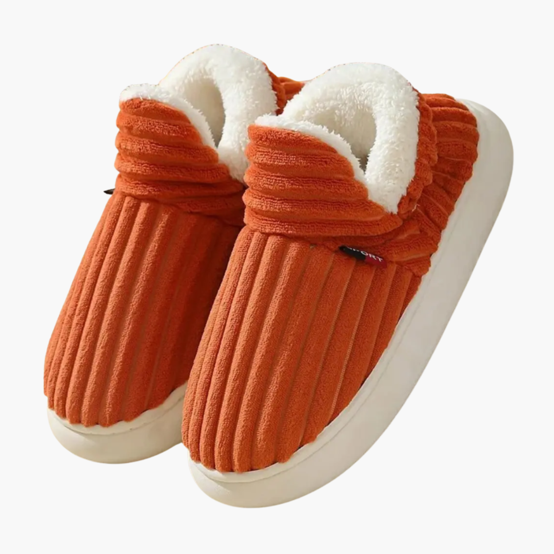Copy_of_Mahadi_Copy_of_Untitled_Design_45.png Women’s Plush Slippers with Ribbed Surface and Inner Lining - Image 1