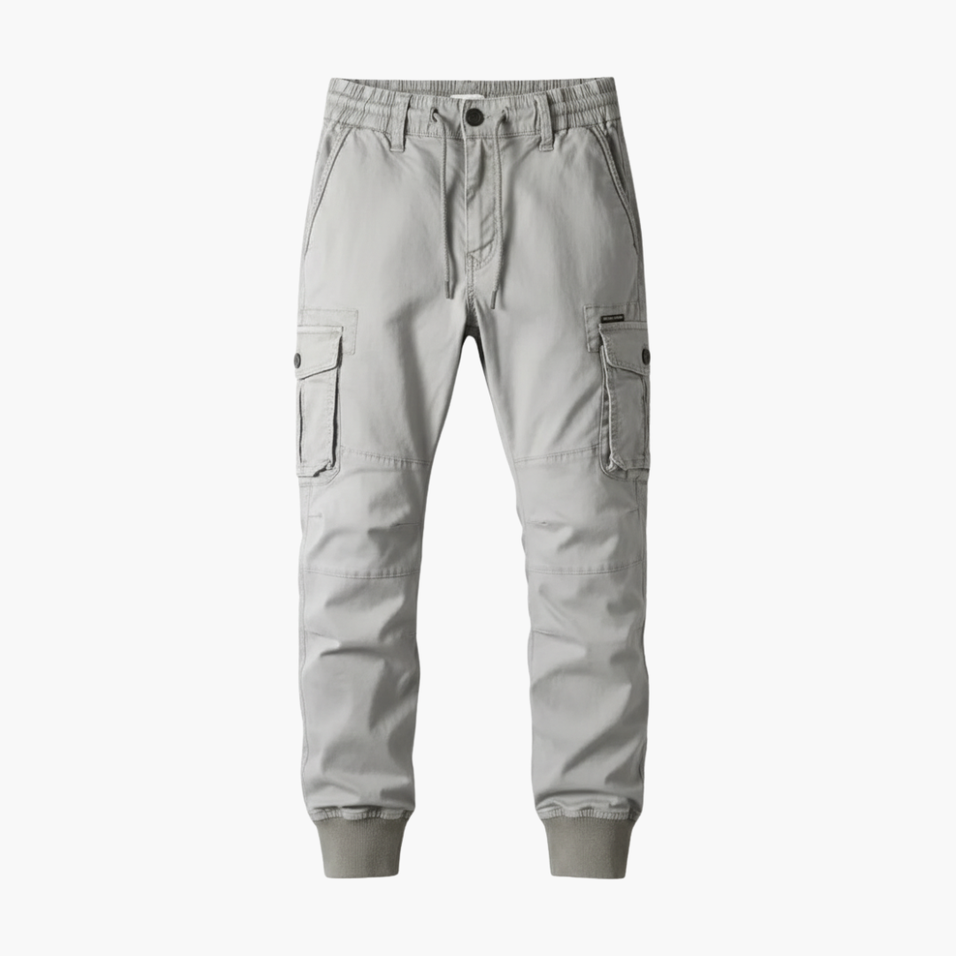 Copy_of_Mahadi_Copy_of_Untitled_Design_46.png Men’s Cargo Trousers with Drawstring Waist and Flap Pockets - Image 1