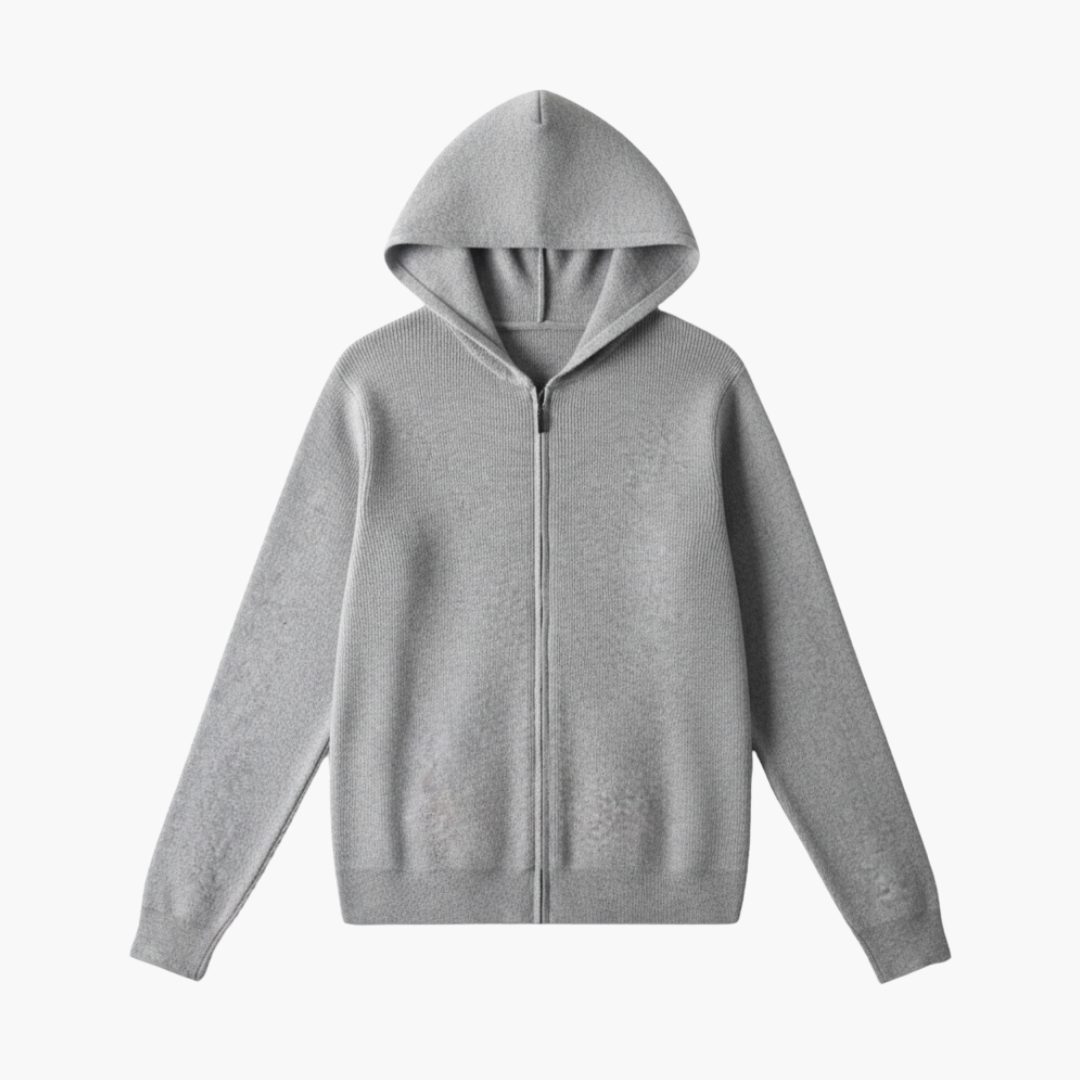 Copy_of_Mahadi_Copy_of_Untitled_Design_50.png Men’s Zip Hooded Cardigan with Long Sleeves and Ribbed Hem - Image 1