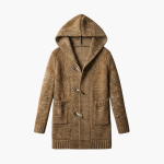 Men’s Hooded Cardigan with Toggle Fastening and Front Pockets
