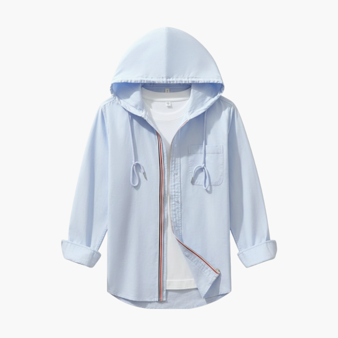 Copy_of_Mahadi_Copy_of_Untitled_Design_6.png Men’s Hooded Shirt with Drawstring Hood and Button Front - Image 1