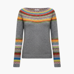 Women’s Pullover Sweater with Crew Neck and Straight Hem