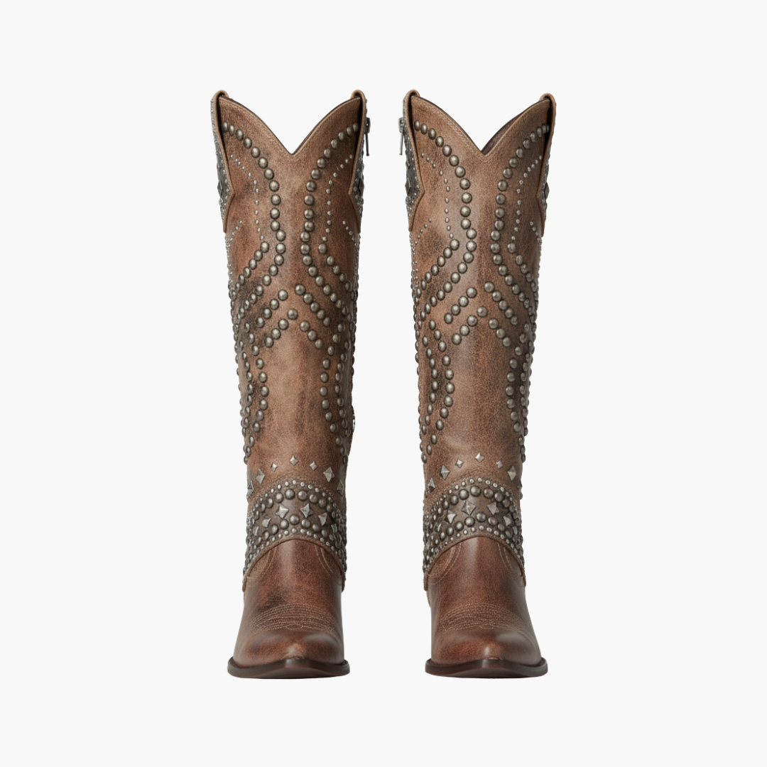 Copy_of_Mahadi_Copy_of_Untitled_Design_72.png Women’s Knee-High Boots with Pointed Toe and Side Zipper - Image 1